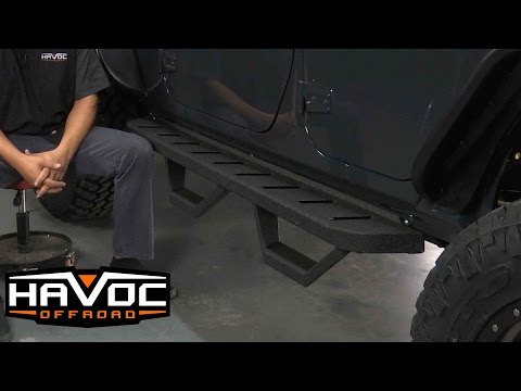 How to Install Go Rhino RB10 Drop Step Running Boards at HavocOffroad.com