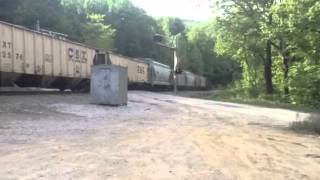 preview picture of video 'CSX Southbound Local at Camp 2 5/21/14'