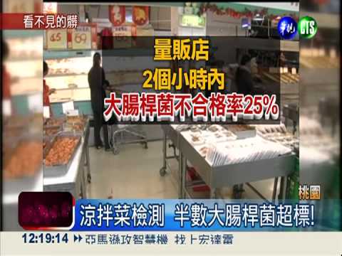 涼拌菜檢測 半數大腸桿菌超標!