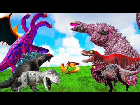 Shin Godzilla VS Dinosaurs Brachiosaurus x Godzilla x Kong : Who will win