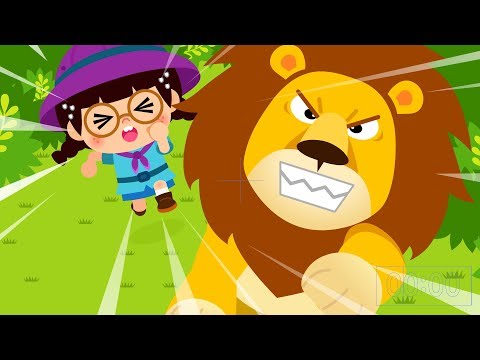 Oh No, a Lion ♪ | Run Away! | Animal Songs | Nursery Rhymes for Children ★TidiKids