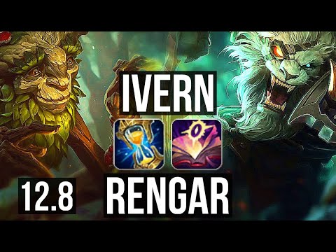 IVERN vs RENGAR (JNG) | 3/0/12, Rank 3 Ivern, 1500+ games, 1.5M mastery | KR Grandmaster | 12.8