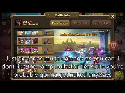 Summoners War - G3 Siege Def Showcase From LetItSnow