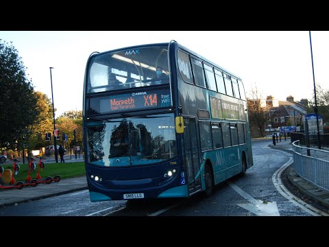 A1 Thrash: Arriva North East 7556 (SN15LLG) Dennis Trident 2/Enviro 400