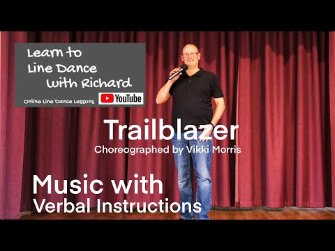 IMPROVER LINE DANCE LESSON 103 - Trailblazer - Part 2- Music with verbal instruction