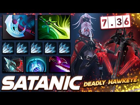Satanic Drow Ranger Deadly Hawkeye - Dota 2 Pro Gameplay [Watch & Learn]