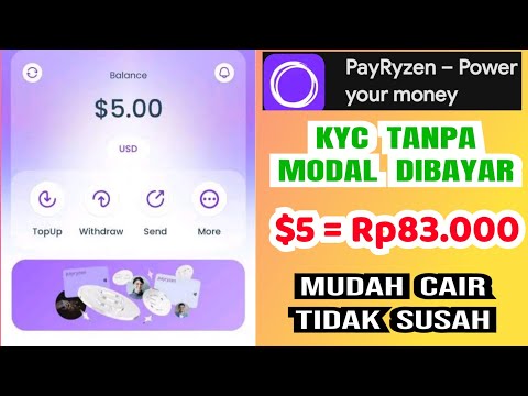 Latest PAYRYZEN app event || New users with successful KYC withdrawals are proven to receive Rp83...