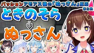 【ホロライブ切り抜き】パッションAmongUs後のそらちゃんの「ぬっさん」呼び反応まとめ【ときのそら/大空スバル/兎田ぺこら/桃鈴ねね/雪花ラミィ】