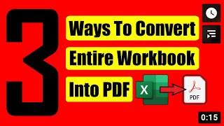How to Save Entire Workbook As PDF From Excel