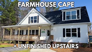 Heartland Farmhouse Cape Tour | 2,568 Sq Ft with Unfinished Upstairs  | Hubert NC