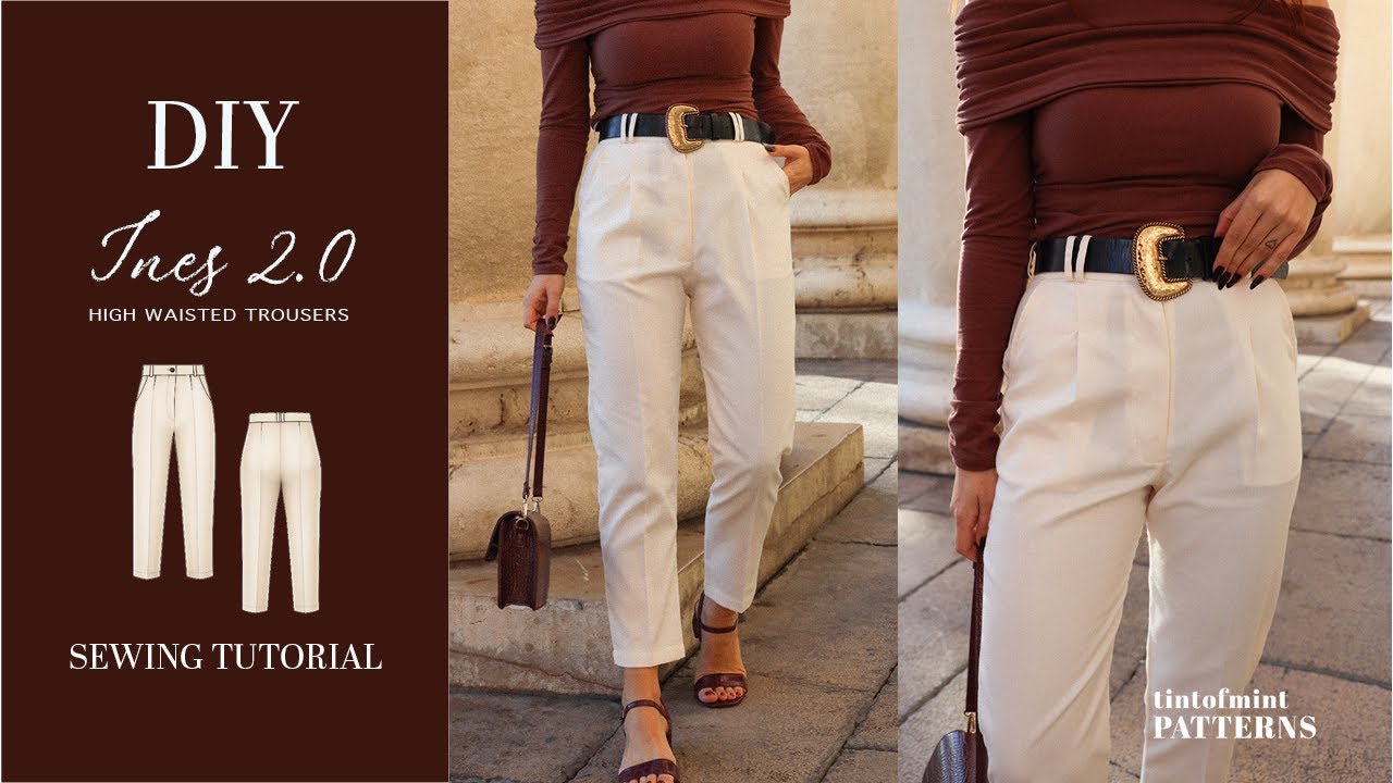 Ines 2.0 Trousers | DIY High Waisted Front Pleat Pants | Sewing Tutorial