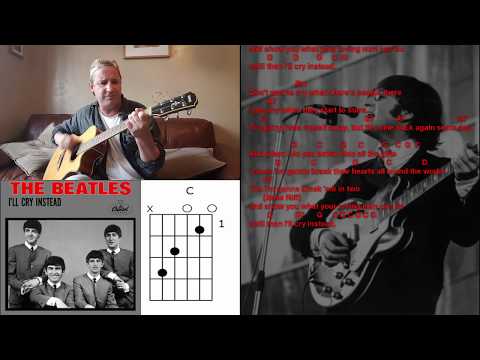 How to play I'll Cry Instead - The Beatles on Acoustic Guitar
