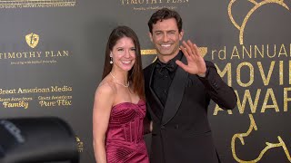 Brittany Underwood and Jonathan Stoddard on the red carpet at the 33rd annual Movieguide Awards
