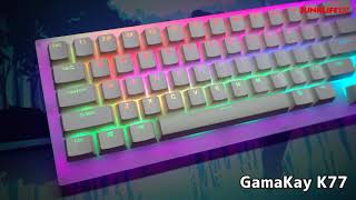 「GamaKay K77」光るのが特徴