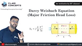 Major Friction Head Loss | Darcy Weisbach equation | (Hindi)
