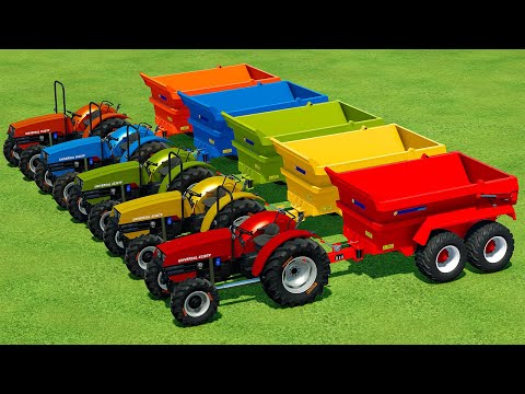 HARVEST SUGAR BEET WITH LAMBORGHINI TRACTORS AND TRANSPORT WITH UTB - Farming Simulator 22