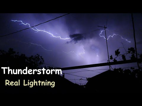 Thunderstorm Atmosphere - Real Thunder and lightnings at night - Thunderstorm Sounds for Sleeping