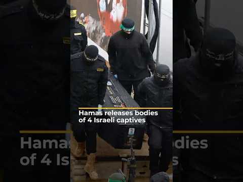 Hamas releases bodies of 4 Israeli captives including Bibas family | AJ#shorts