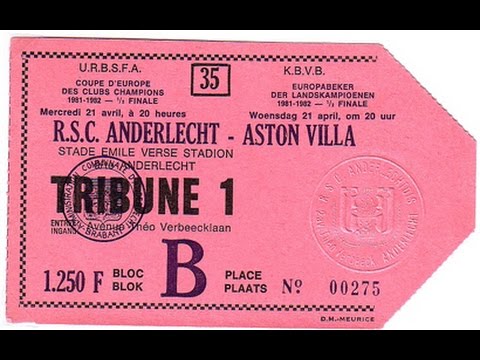 RSC Anderlecht 0 Aston Villa 0 - European Cup Semi Final 2nd Leg - 21st April 1982