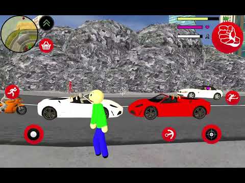 Baldi Stickman Rope Hero Vice Town | APK GAMEPLAY | OPEN WORLD CRIME SIMULATOR SPORT CAR FACTORY