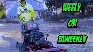 Weekly vs Biweekly Mow