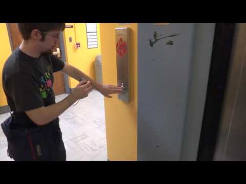 Weird Modernized Dover Hydraulic Elevator at the McConnell Library, Radford University, Radford, VA