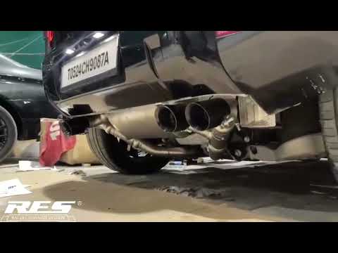 Land Rover Defender 110 P300 2.0T RES Exhaust SS304 valve catback+ 4 tips exhaust system sound check