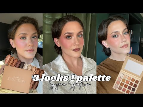 SIGMA SPECTRUM EYESHADOW PALETTE 3 LOOKS 1 PALETTE EYESHADOW TUTORIAL
