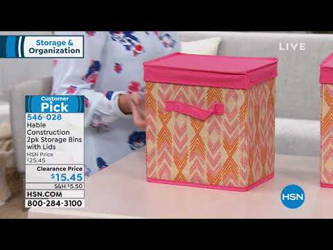 Hable Construction 2pack Storage Bins with Lids