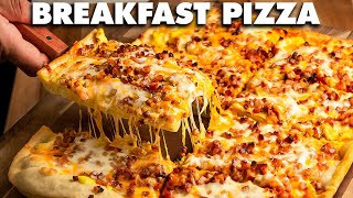 Breakfast Pizza Recipe with Sausage and Eggs!