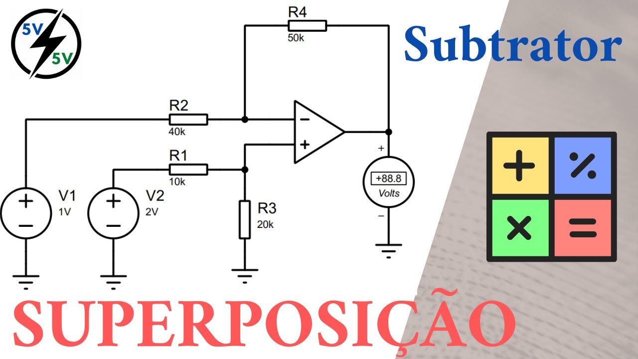SUBTRATOR sem Fórmula - Teorema da SUPERPOSIÇÃO