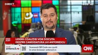 Liderii coaliției vor discuta despre candidatura lui Crin Antonescu
