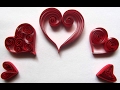 Quilled Hearts/ 5 different Hearts/ Easy to make Quilled Hearts