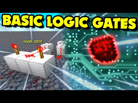 How to Make BASIC Redstone Logic Gates (Minecraft Redstone Tutorial)