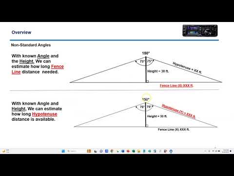 Sizing Property for Dipole or OCF Antenna Calculating Fence Line Distance with Angle and Height