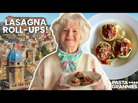 85yr old Concetta Makes Sicilian Lasagna Roll-Ups | Pasta Grannies