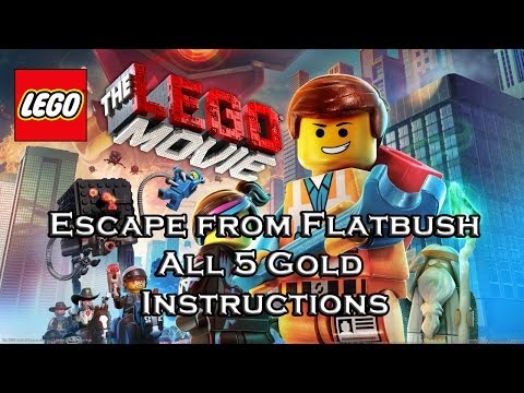 LEGO Movie Videogame-Level 5-Escape from Flatbush-All 5 Gold Instructions