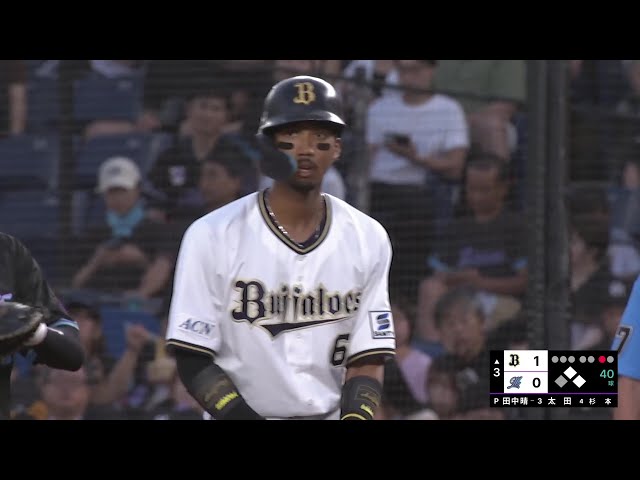 【3回表】バファローズ・宗佑磨 レフトへの先制のタイムリーヒット!! 2025年7月18日 千葉ロッテマリーンズ 対 オリックス・バファローズ