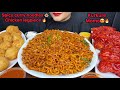 ASMR EATING CURRY NOODLES SPICY CHICKEN LEGPIECE KURKURE MOMO FOOD VIDEOS EATING CHALLENGE