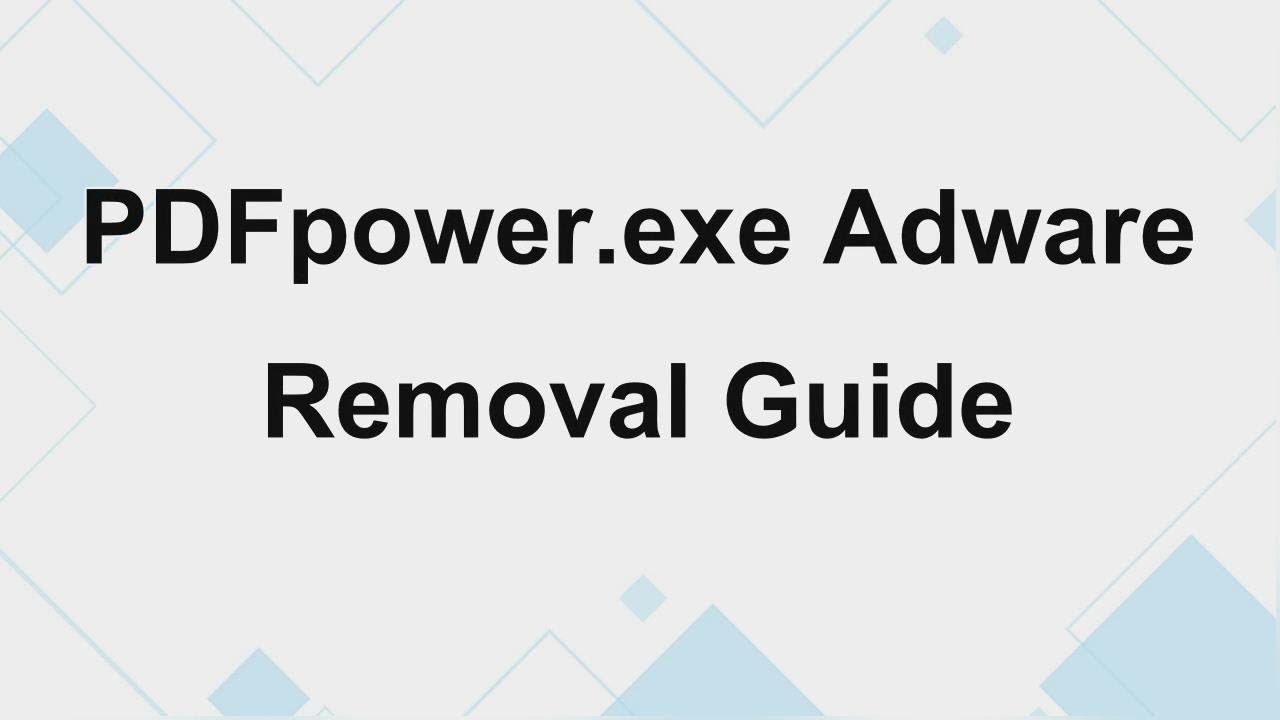 PDFpower.exe Removal (Tutorial)