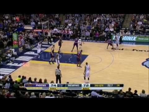 Very mad Randolph backs Morris down and scores off the glass - Suns @ Grizzlies 10-1-14