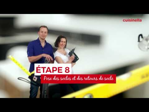 TUTO Poser sa Cuisinella - Etape 8 : Pose des socles et des retours de socle