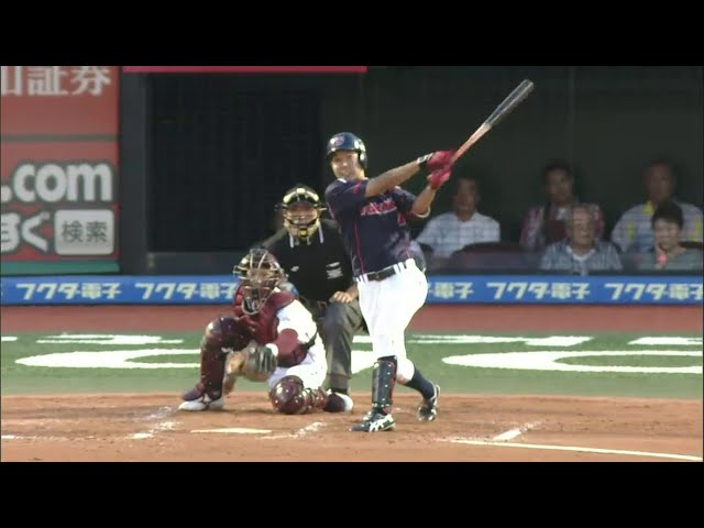 3回表 スワローズ・比屋根 レフト前へ同点タイムリーヒット!!  2014/6/13 E-S
