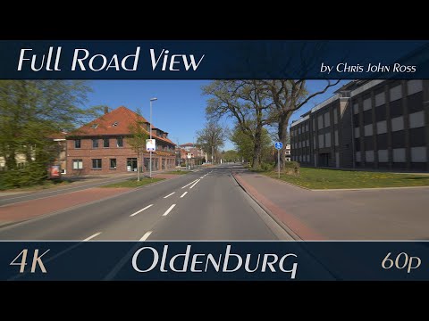 Oldenburg, Germany: Nadorster Straße, Wilhelmshavener Heerstraße, Langenweg - 4K (2160p/60p) UHD