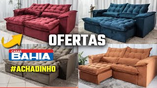 ACHADINHOS DE SOFÁ RETRÁTIL E RECLINÁVEL IPANEMA EM TECIDO VELUDÃO NA CASAS BAHIA 💥CMNASCIMENTO