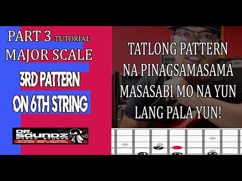 MAJOR SCALE GUITAR TUTORIAL PART 3 / 3 SCALE PATTERN
