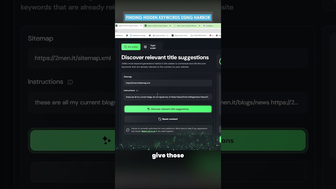 Finding Hidden Keywords Using Harbor #seotool #seo #keywordresearch
