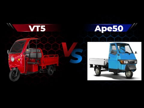 These facts will blow your mind! Volta VT5 electric commercial vehicle vs. Ape 50: Technical data...