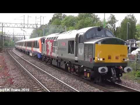 (HD) 37608 + 710105 + 57305 working Old Dalby to Willesden TMD (16th May 2019)