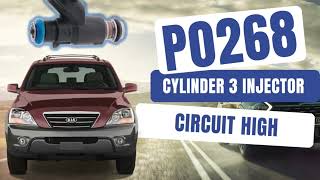 Test & Fix P0268 Cylinder 3 Injector Circuit High | KIA Sorento BL (2003-09) | G 3.3/3.8 (V6) Engine